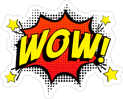 Awesome Wow Comic Sticker