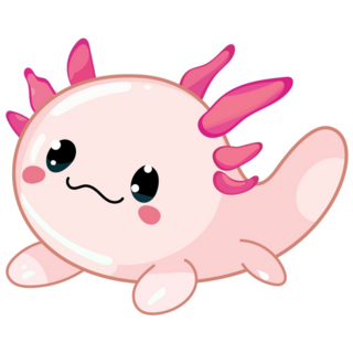 Axolotl Adorable Cartoon Sticker