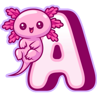 Axolotl Alphabet Sticker