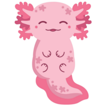 Axolotl Anime Sticker