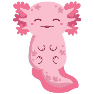 Axolotl Anime Sticker