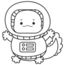 Axolotl Astronaut Sticker