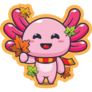 Axolotl Autumn Sticker