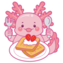Axolotl Breakfast Sticker