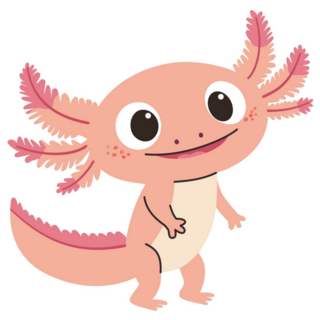 Axolotl Childish Style Sticker