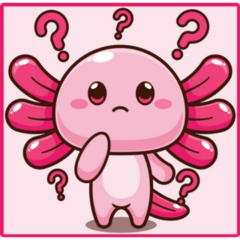 Axolotl Confused Sticker