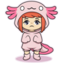 Axolotl Costume Sticker