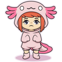 Axolotl Costume Sticker