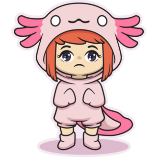 Axolotl Costume Sticker