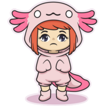 Axolotl Costume Sticker
