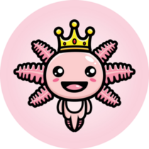 Axolotl Crown Sticker