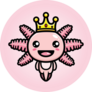 Axolotl Crown Sticker