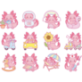 Axolotl Cute Sticker Sheet