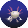 Axolotl Deep Blue Sticker
