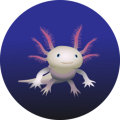Axolotl Deep Blue Sticker