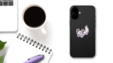 Axolotl Design Element Sticker on a Phone (New) example