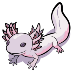 Axolotl Design Element Sticker