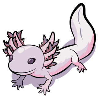 Axolotl Design Element Sticker
