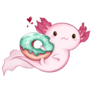 Axolotl Donut Sticker