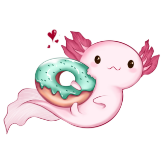 Axolotl Donut Sticker