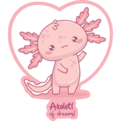Axolotl Dreaming Sticker