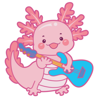 Axolotl Electric Guitar Sticker