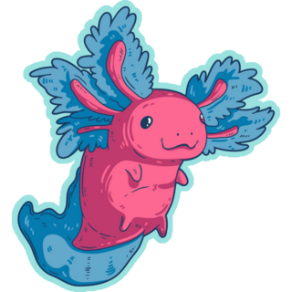 Axolotl Enthusiastic Sticker