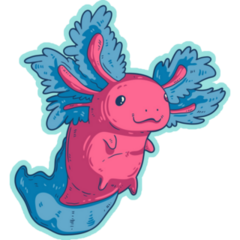Axolotl Enthusiastic Sticker