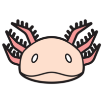 Axolotl Face Icon Sticker