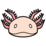 Axolotl Face Icon Sticker