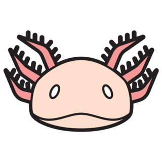 Axolotl Face Icon Sticker