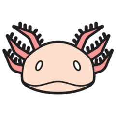 Axolotl Face Icon Sticker