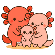 Axolotl Family Sticker