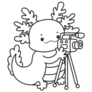 Axolotl Film Icon Sticker
