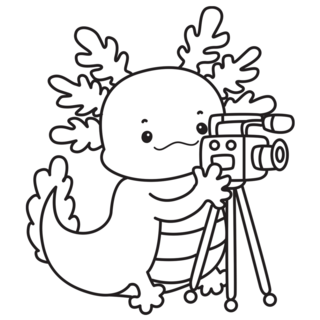 Axolotl Film Icon Sticker