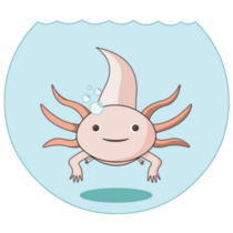 Axolotl Fish Tank Sticker