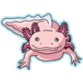 Axolotl Front View Sticker