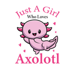 Axolotl Girl Love Sticker