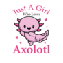 Axolotl Girl Love Sticker