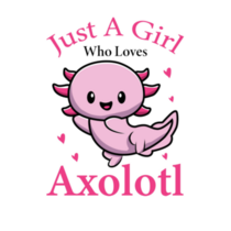 Axolotl Girl Love Sticker