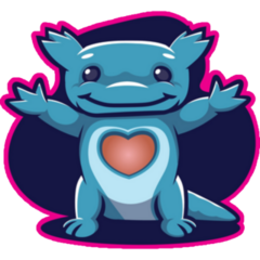 Axolotl Hug Sticker