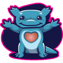 Axolotl Hug Sticker