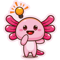 Axolotl Idea Sticker