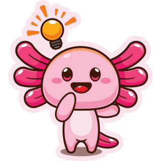 Axolotl Idea Sticker
