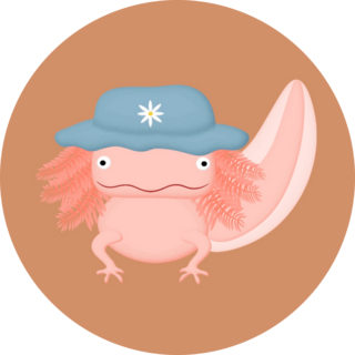 Axolotl In Hat Sticker