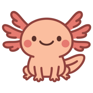 Axolotl Kawaii Style Sticker