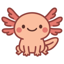 Axolotl Kawaii Style Sticker
