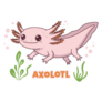Axolotl Kids Banner Sticker