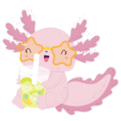Axolotl Lemonade Sticker