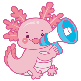 Axolotl Loudspeaker Sticker
